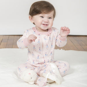 Magnificent Baby, Baby Girl Apparel - Pajamas,  Magnetic Me by Magnificent Baby Prima Ballerina Modal Magnetic Footie