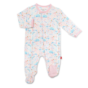 Magnificent Baby, Baby Girl Apparel - Pajamas,  Magnetic Me by Magnificent Baby Sea pf Splendor Modal Magnetic Footie