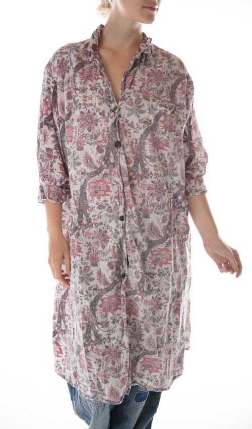 Magnolia Pearl, Magnolia Pearl,  Magnolia Pearl Cotton Hudson Smockdress with Pockets, Mixed Buttons and Patches