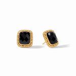 Marbella Stud Gold Obsidian Black - Eden Lifestyle