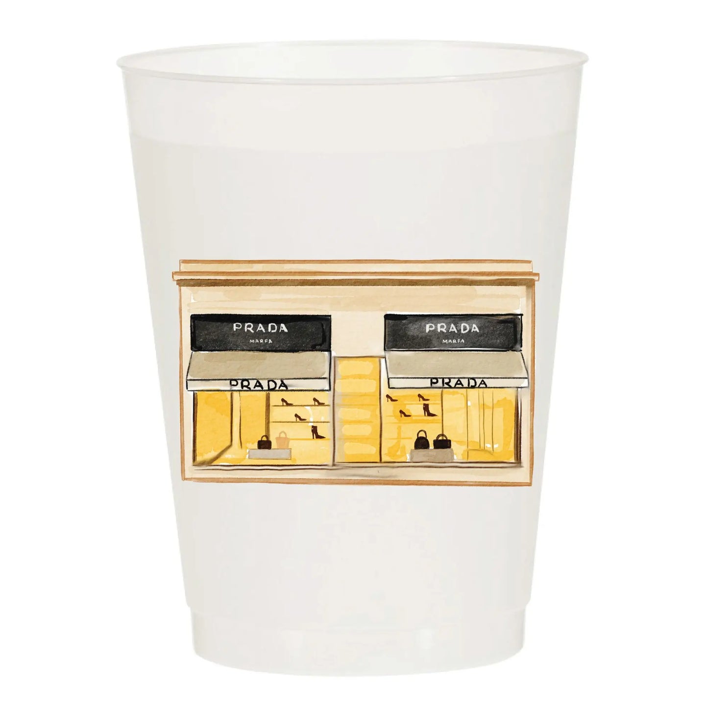 Marfa Watercolor Designer - Set of 10 Reusable Cups - Eden Lifestyle