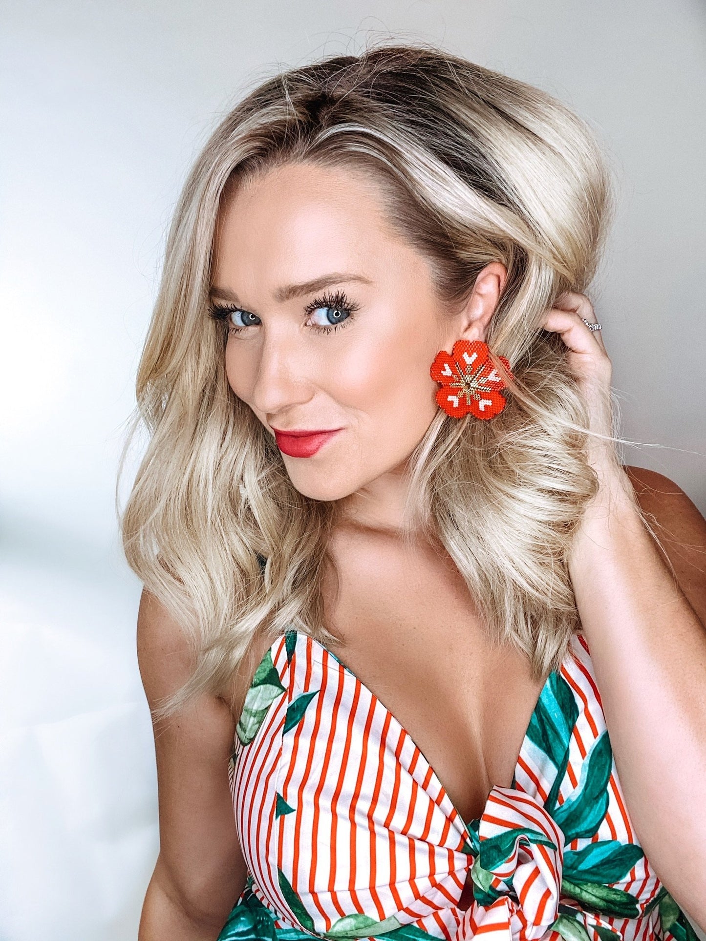 Eden Lifestyle, Accessories - Jewelry,  Margarita Red Earring