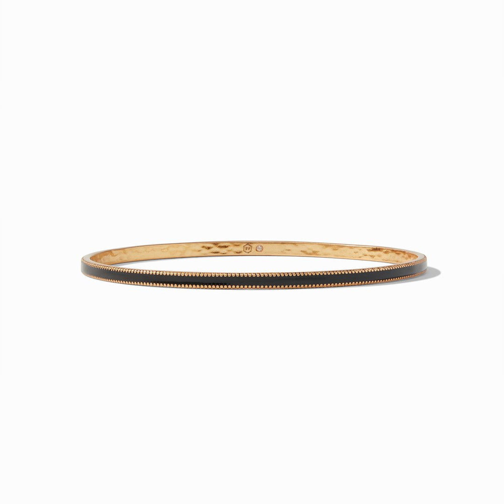 Julie Vos - Marseille Bangle Gold Obsidian Black Enamel - Eden Lifestyle