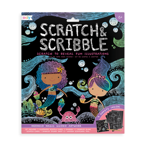 Ooly, Gifts - Kids Misc,  Mermaid Magic Scratch and Scribble Scratch Art Kit