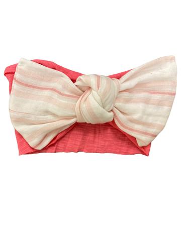 Mimi & Maggie, Accessories - Bows & Headbands,  Mimi & Maggie Blush Awning Stripe Headband
