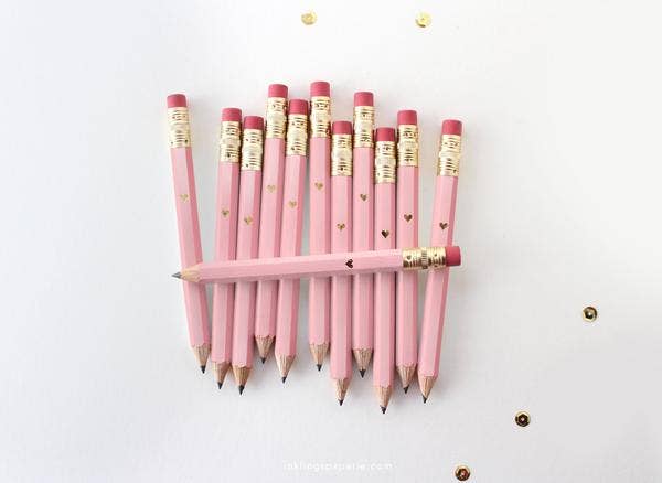 Eden Lifestyle, Gifts - Other,  Mini Gold Heart Pencils