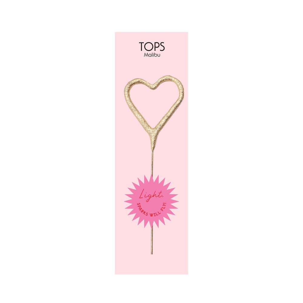 Mini Gold Heart Sparkler 4" - Eden Lifestyle