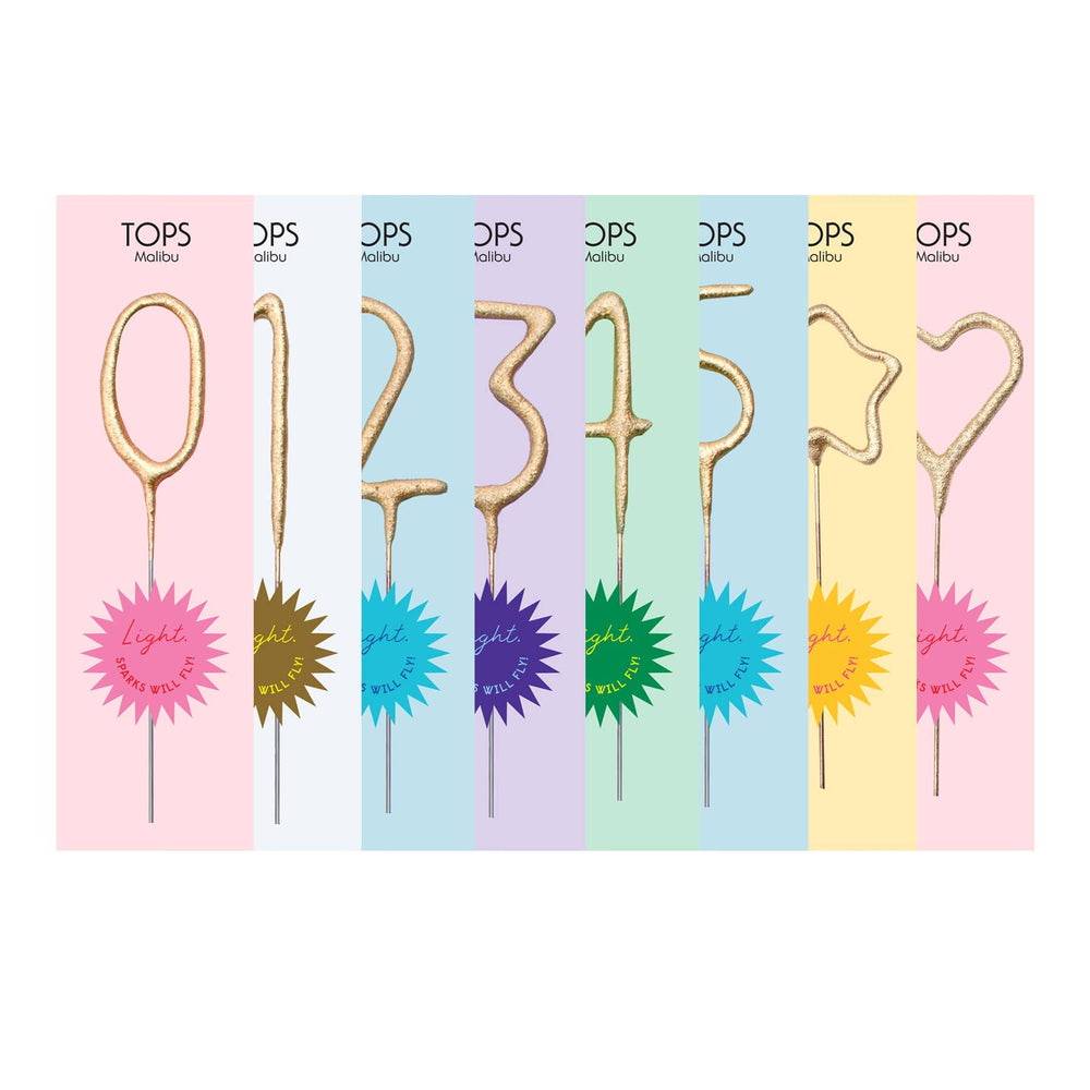 Mini Gold Number Sparklers 4" - Eden Lifestyle