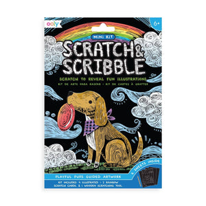 Mini Scratch & Scribble Art Kit: Playful Pups - Eden Lifestyle