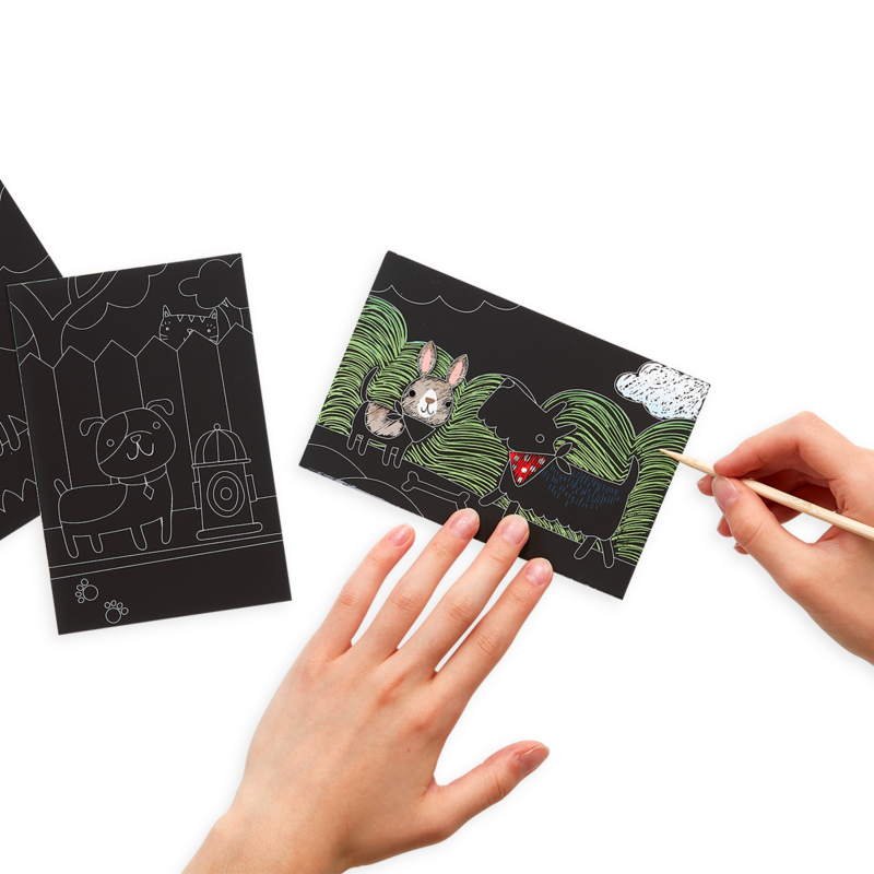 Mini Scratch & Scribble Art Kit: Playful Pups - Eden Lifestyle