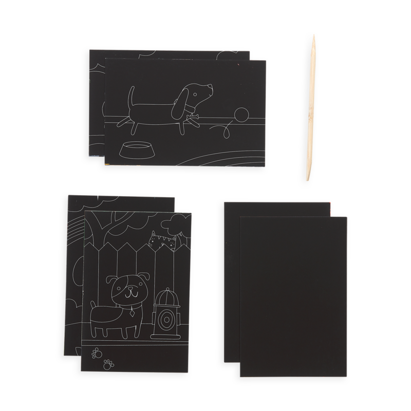 Mini Scratch & Scribble Art Kit: Playful Pups - Eden Lifestyle
