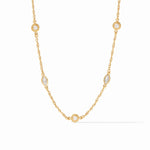 Monaco Delicate Station Necklace Gold Cubic Zirconia/Pearl - Eden Lifestyle