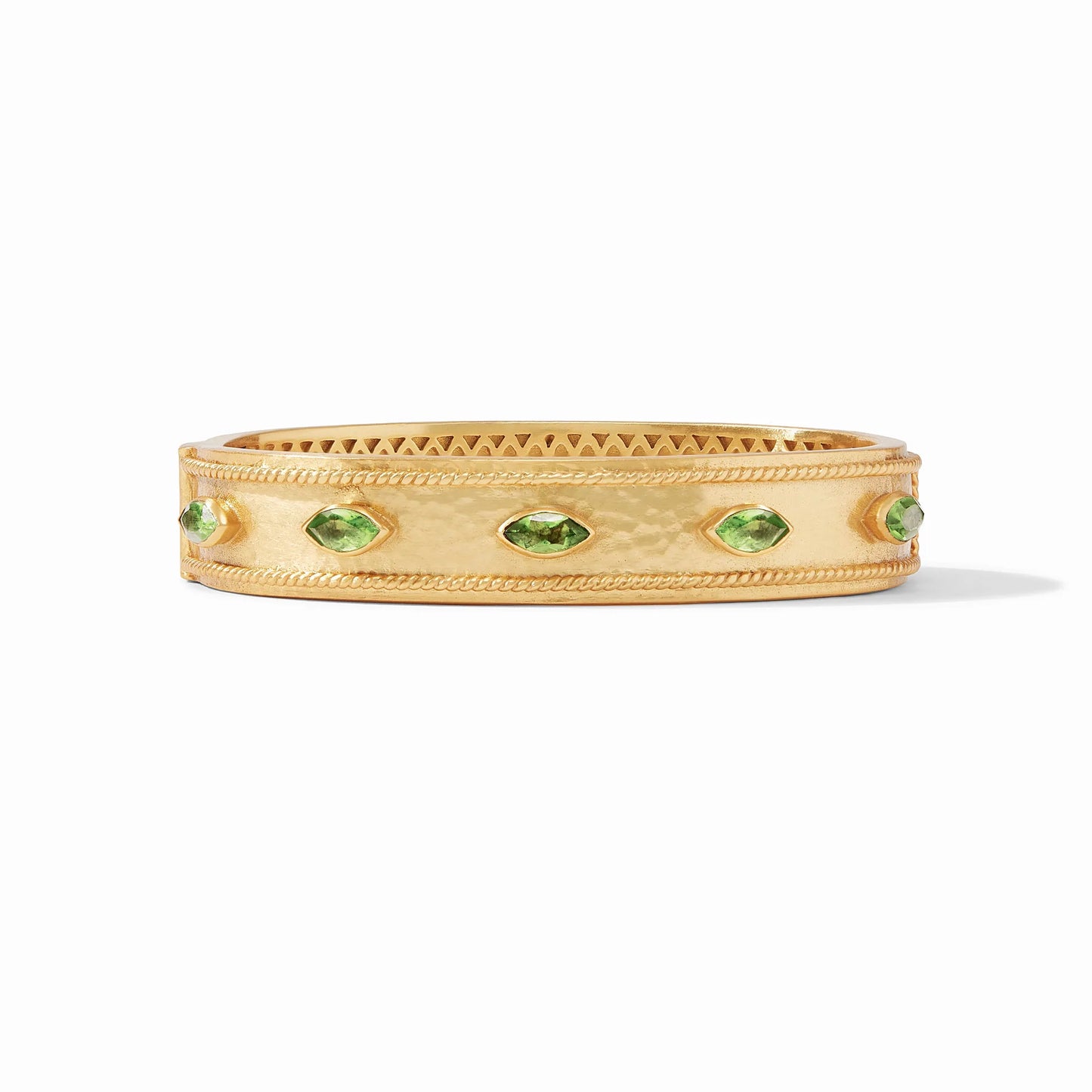 Monaco Hinge Bangle Gold Jade Green - Eden Lifestyle