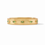 Monaco Hinge Bangle Gold Jade Green - Eden Lifestyle