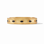Monaco Hinge Bangle Gold Obsidian Black - Eden Lifestyle