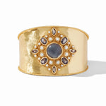 Monaco Statement Cuff Gold Charcoal Blue - Eden Lifestyle