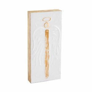 Mud Pie - Angel Block Plaque - Eden Lifestyle