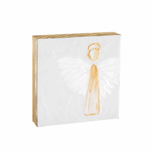 Mud Pie - Angel Block Plaque - Eden Lifestyle
