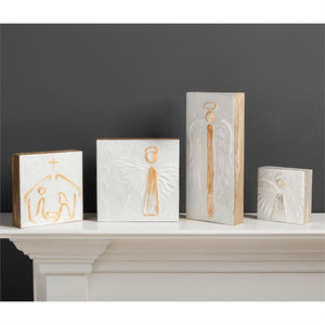 Mud Pie - Angel Block Plaque - Eden Lifestyle