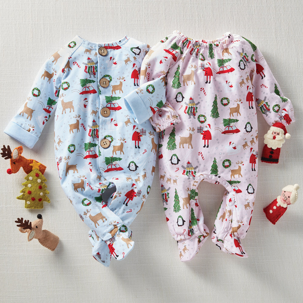 Mud Pie, Baby Boy Apparel - Pajamas,  Mud Pie - Boys Christmas Print Sleeper