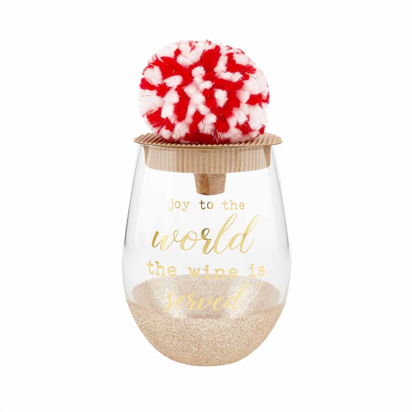 Mud Pie, Home - Drinkware,  Mud Pie - Glitter Wine Glass