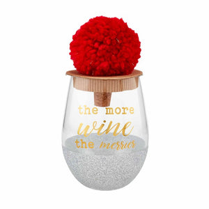 Mud Pie, Home - Drinkware,  Mud Pie - Glitter Wine Glass