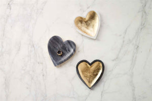 Mud Pie, Home - Decorations,  Mud Pie - Gray Heart Marble Trinket Dish