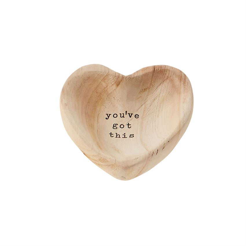 Mud Pie, Home - Decorations,  Mud Pie - Got This Wood Heart Trinket Tray