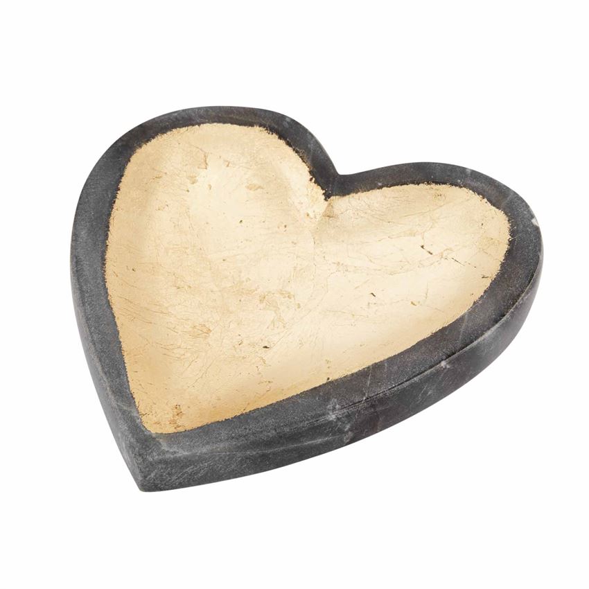 Mud Pie, Home - Decorations,  Mud Pie - Gray Heart Marble Trinket Dish