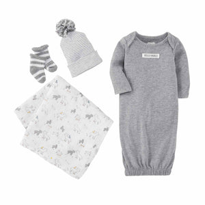 Mud Pie, Gifts - Care Package,  Mud Pie - Grey Newborn Take Me Home Set