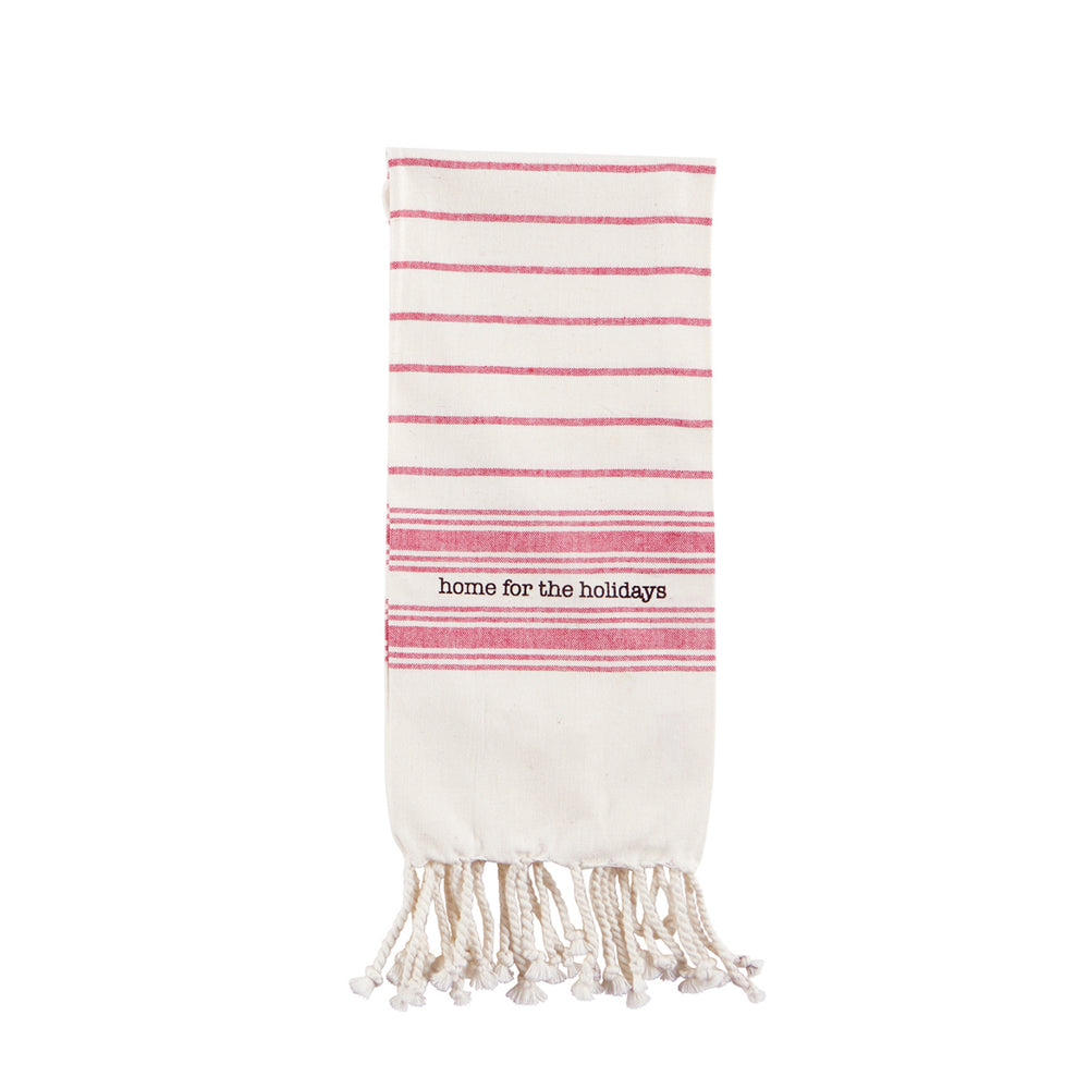 Mud Pie, Home - Serving,  Mud Pie - Home For The Holidays Red Turkish Towel