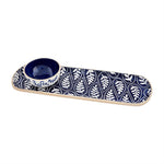 Mud Pie - Indigo Tray & Dip Set - Eden Lifestyle