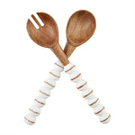 Mud Pie - Natural Beaded Serving Utensil Set - Eden Lifestyle