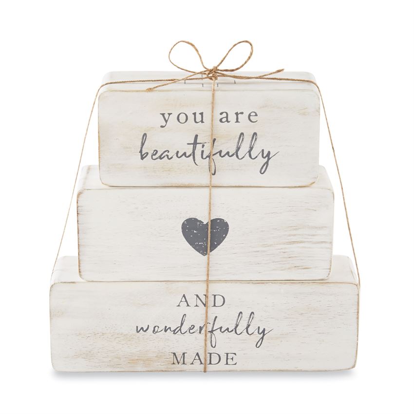 Mud Pie, Home - Decorations,  Mud Pie - So Little Stacking Wood Block Set
