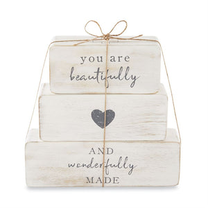 Mud Pie, Home - Decorations,  Mud Pie - So Little Stacking Wood Block Set
