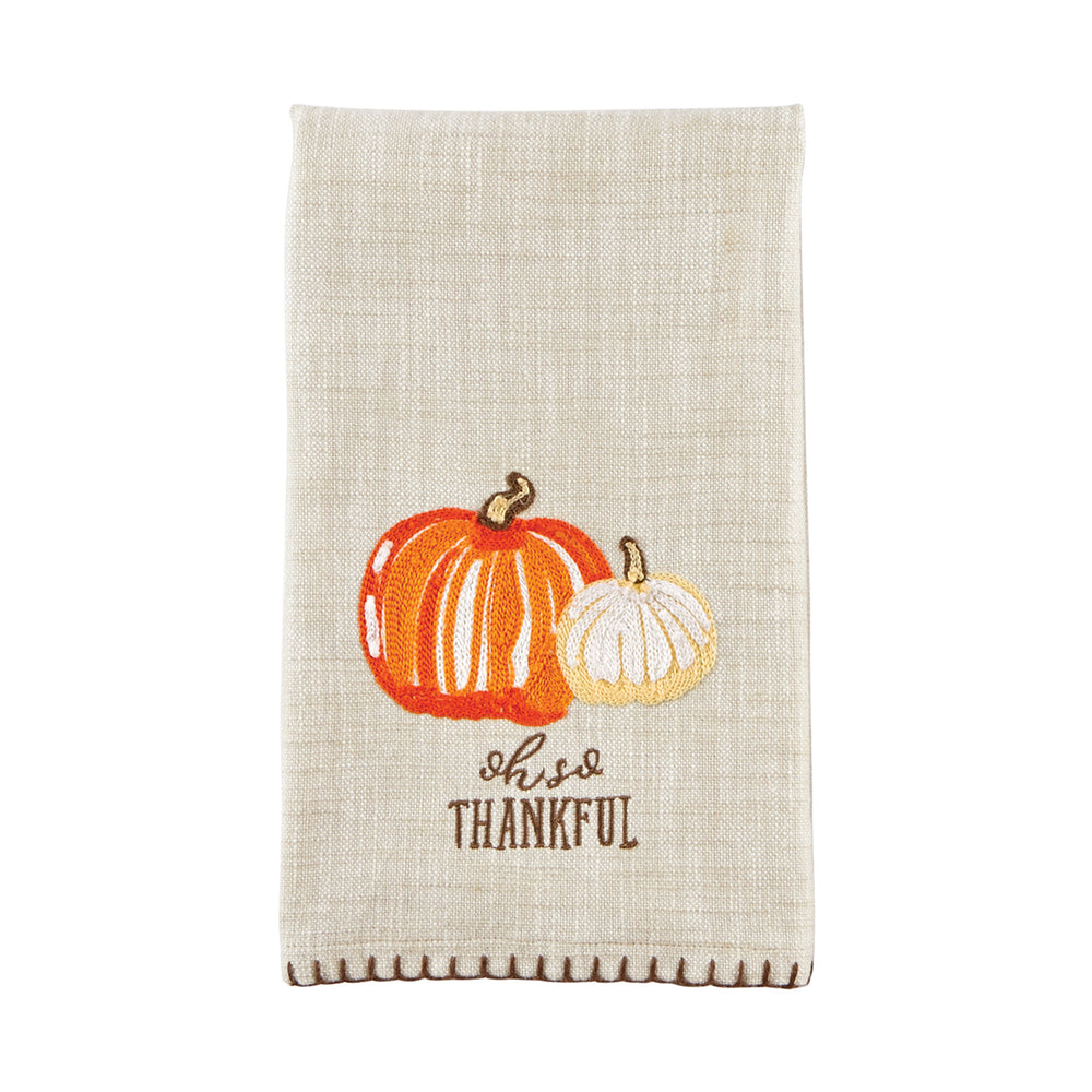 Mud Pie, Home - Serving,  Mud Pie - Thankful Embroidered Hand Towel