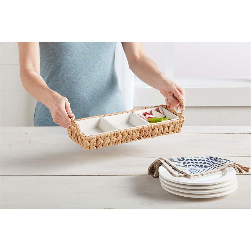 Mud Pie - Water Hyacinth Section Server - Eden Lifestyle