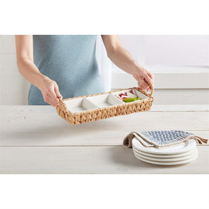 Mud Pie - Water Hyacinth Section Server - Eden Lifestyle