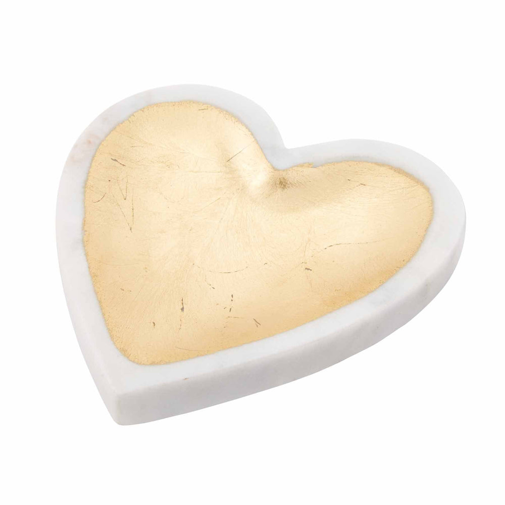 Mud Pie, Home - Decorations,  Mud Pie - White Heart Marble Trinket Tray