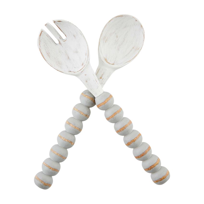 Mud Pie - Gray Beaded Serving Utensil Set - Eden Lifestyle