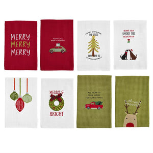 Mud Pie Christmas Waffle Towel - Eden Lifestyle