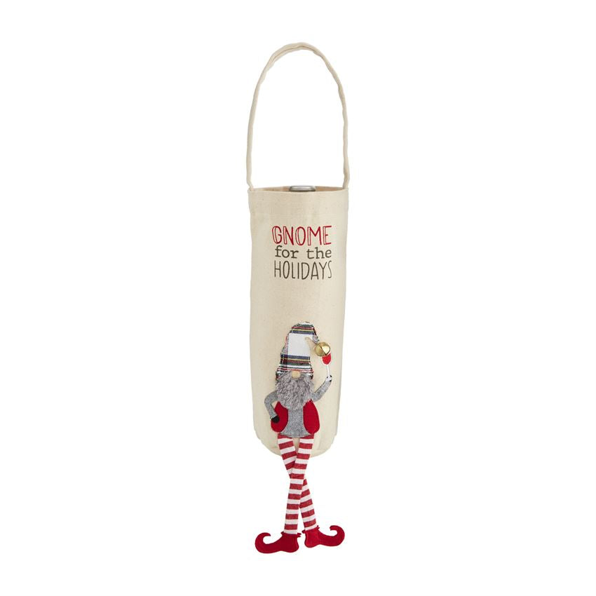 Mud Pie Holidays Gnome Dangle Wine Bag - Thumbnail 2