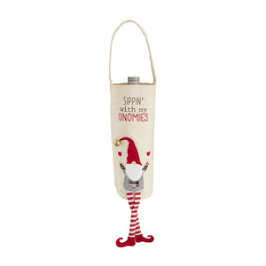Mud Pie Dangle Leg Gnome Wine Bag - Eden Lifestyle