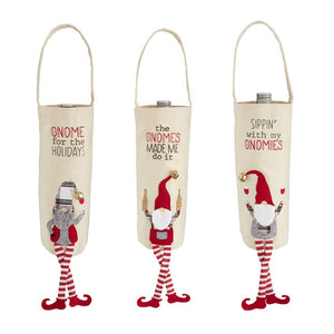 Mud Pie Dangle Leg Gnome Wine Bag - Eden Lifestyle