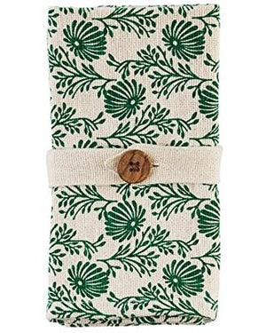 Mud Pie Green Floral Indigo Napkins - Eden Lifestyle