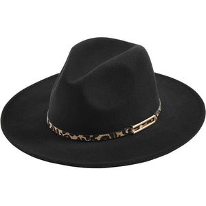 Mud Pie Leopard Band Fedoras - Eden Lifestyle