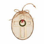 Mud Pie Stoneware Cross Ornament - Eden Lifestyle