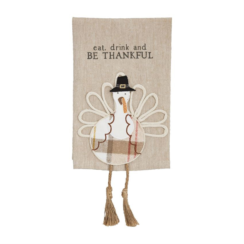 Mud Pie Turkey Dangle Leg Towel - Eden Lifestyle