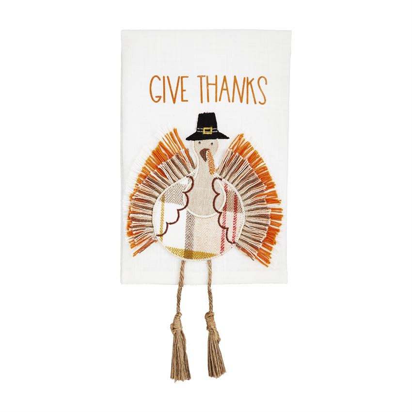 Mud Pie Turkey Dangle Leg Towel - Eden Lifestyle