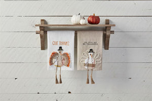 Mud Pie Turkey Dangle Leg Towel - Eden Lifestyle